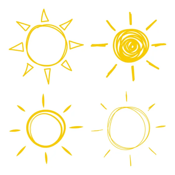 Набор векторного солнца . — стоковый вектор