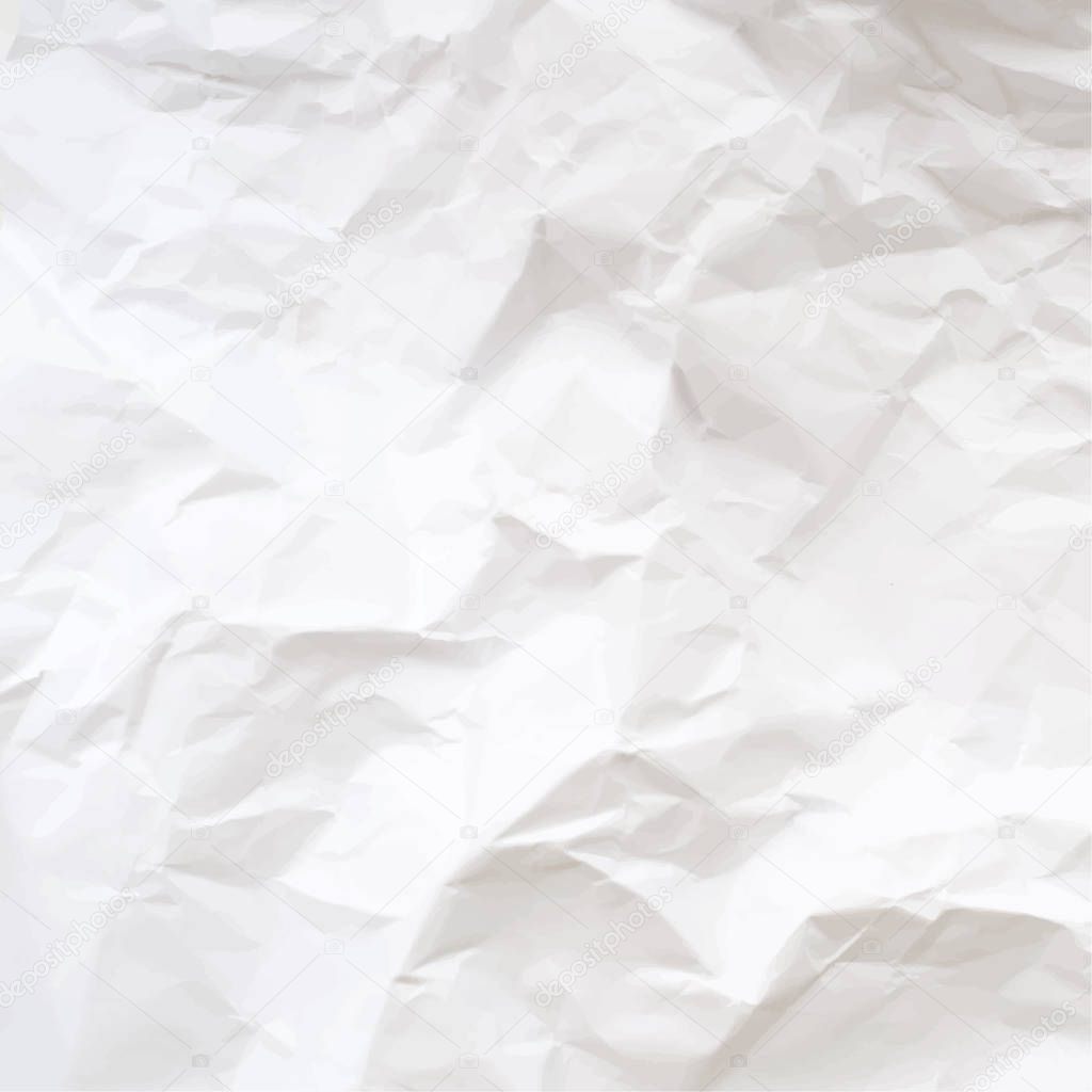 Vector texture of crumpled paper. 