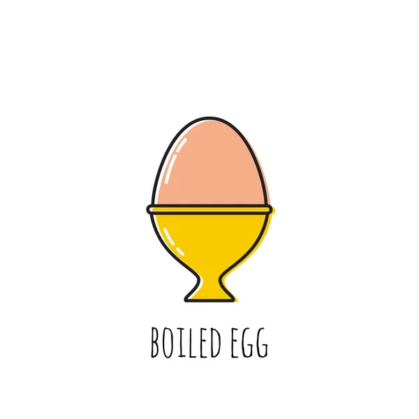 Vector icon hard-boiled eggs — Stock Vector