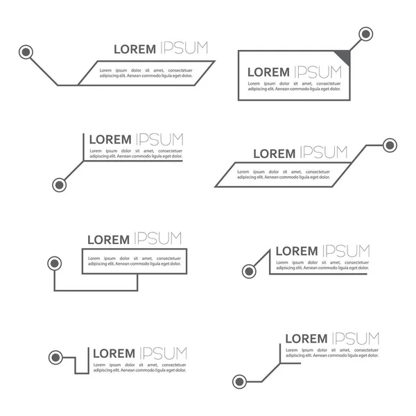 Digitale callouts titels. — Stockvector