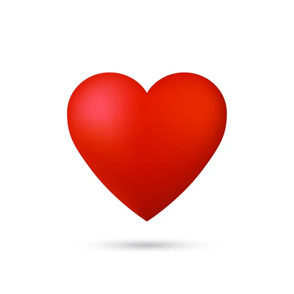 Блестящее трехмерное векторное сердце . — стоковый вектор