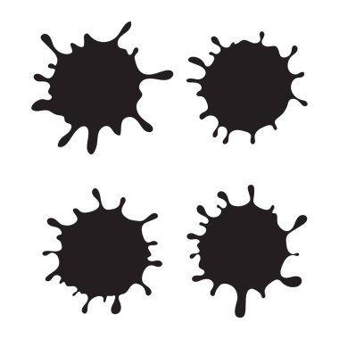 Siyah mürekkep splash ya da damla.