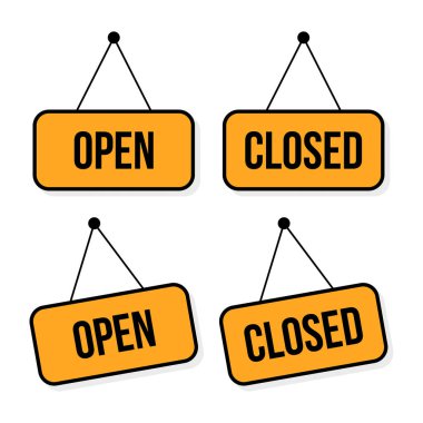 Açık ve kapalı asılı plaka