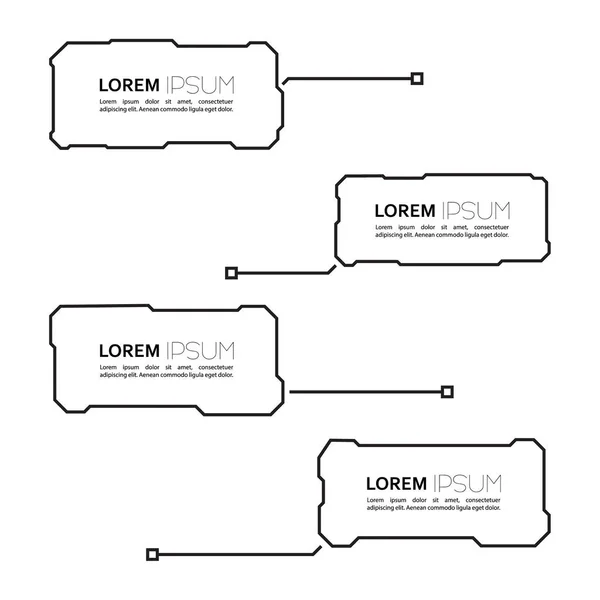 Set di HUD cornice futuristica . — Vettoriale Stock