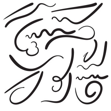 Keçeli fırça çizgisi.