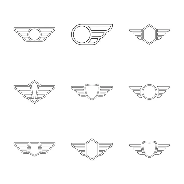 Insigne avec ailes . — Image vectorielle