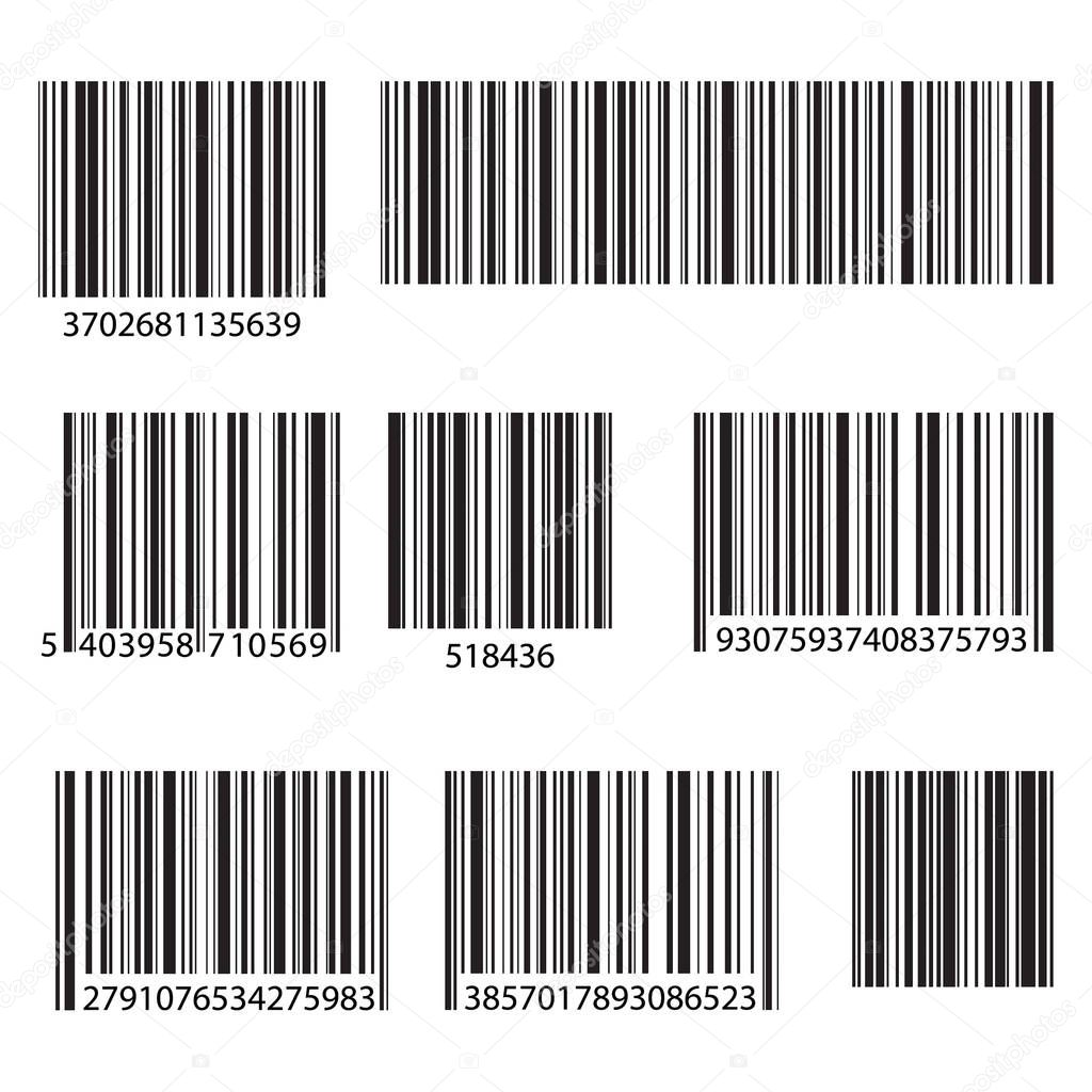 Barcode and number icon.