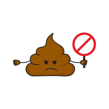 Yuvarlak işareti bok yasaklayan.