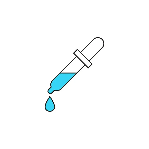 Pipette en style linéaire . — Image vectorielle