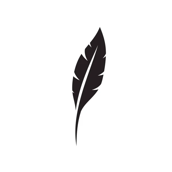 Feather pen logo template. — Stock Vector