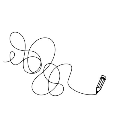 Rastgele kaotik çizgi.