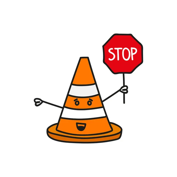 Construction traffic cone — Stock Vector