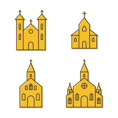 Bir kilisenin vektör illüstrasyonu.