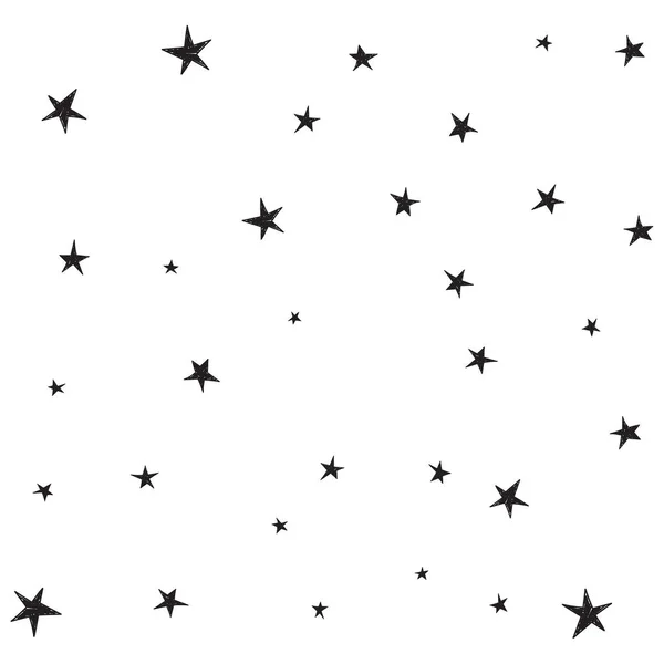 Set di carina stella disegnata a mano . — Vettoriale Stock