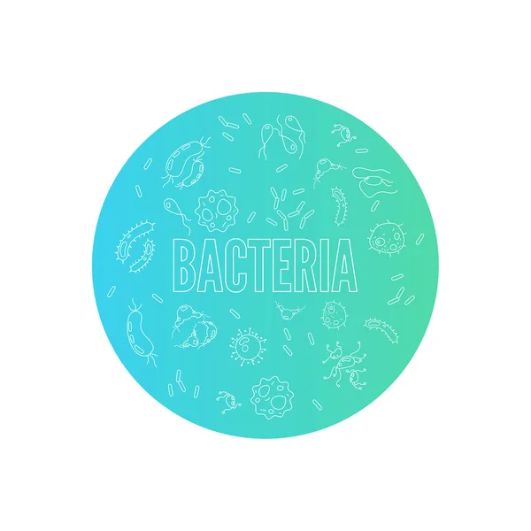 Conjunto de bacterias y gérmenes . — Archivo Imágenes Vectoriales