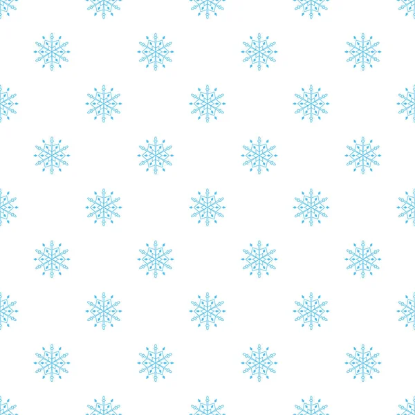 Vector seamless pattern with snowflakes. — Stock Vector