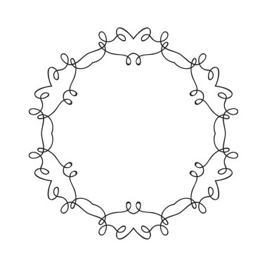 Vektör yuvarlak çerçeve.