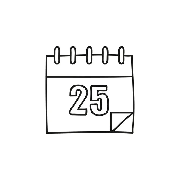 Vector calendar icon. — Stock Vector