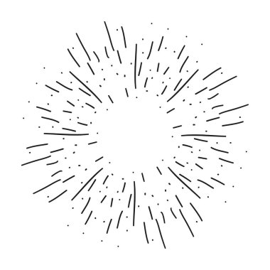 Vintage patlamış ışık ışınları.