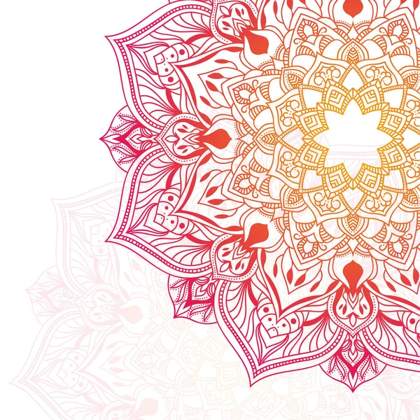 Mandala floral dibujado a mano. — Archivo Imágenes Vectoriales