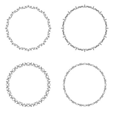 Vektör yuvarlak çerçeve.