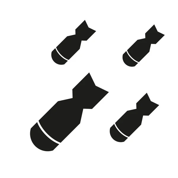 Bombarder icône de bombe aérienne. — Image vectorielle