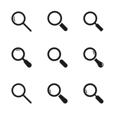 Vektör büyüteç seti