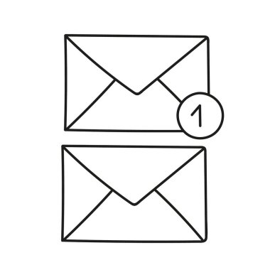 Vektör zarfı simgesi