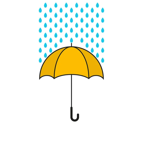 Vector yellow umbrella. — Stock Vector