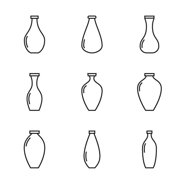 Vektoruppsättning vaser — Stock vektor