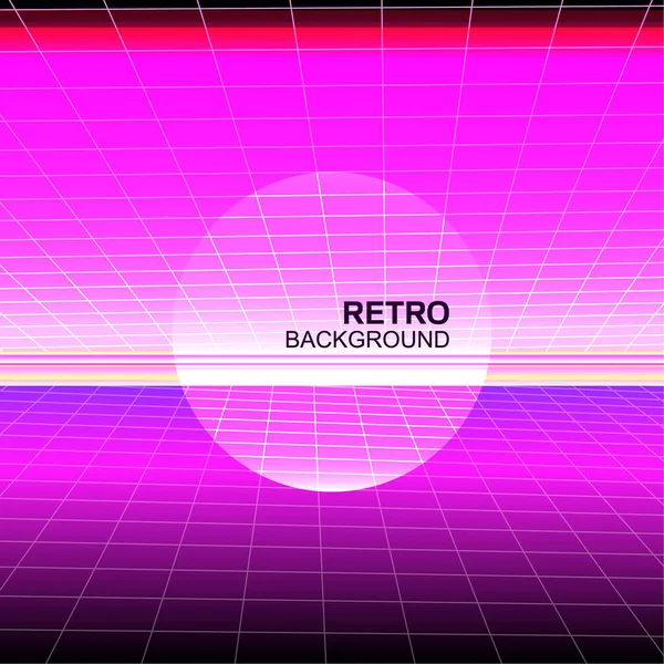 Synthwave retro poster design — Stock Vector