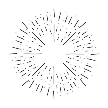 Vintage patlamış ışık ışınları.