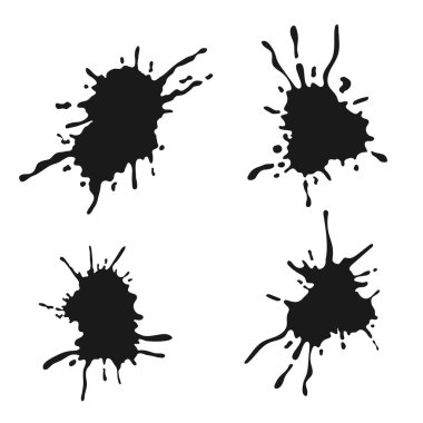Vektör siyah mürekkep sıçraması