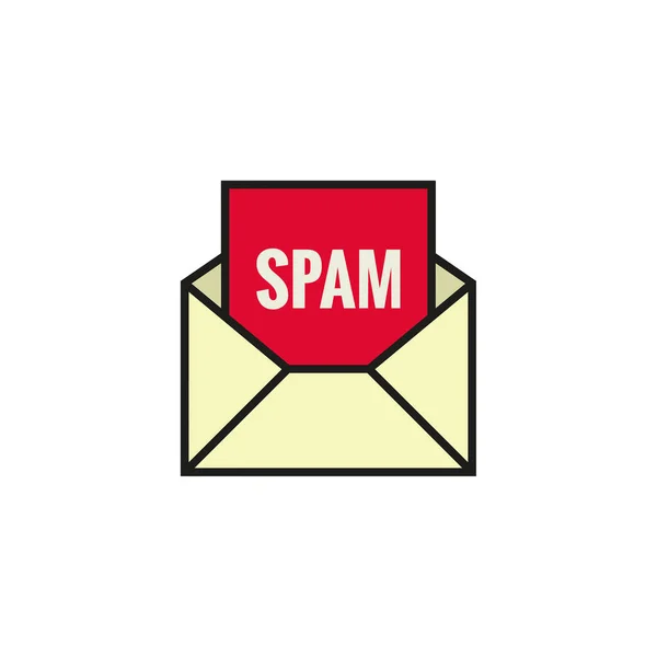 Warnung vor E-Mail-Spam. — Stockvektor