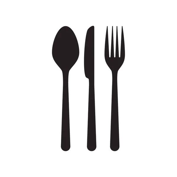 Bestick, gaffel och sked — Stock vektor
