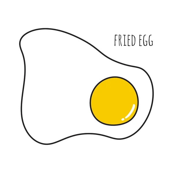 Appetizing cooked fried egg — Stock Vector