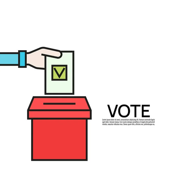 Icône de ligne de vote. — Image vectorielle