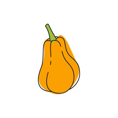 Turuncu kabak vektör simgesi.