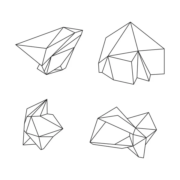 Forma geométrica poligonal abstrata. —  Vetores de Stock