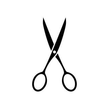 Vektör siyah makas simgesi