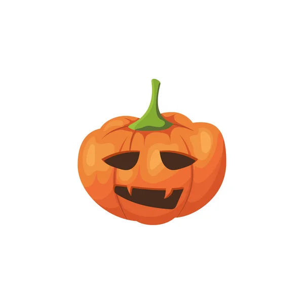 Halloween calabaza de miedo. — Vector de stock