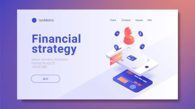 AR kavramı iş stratejisi. büyüme istatistikleri. İş dünyasında başarı. 3D izometrik tasarım. Vektör çizim.