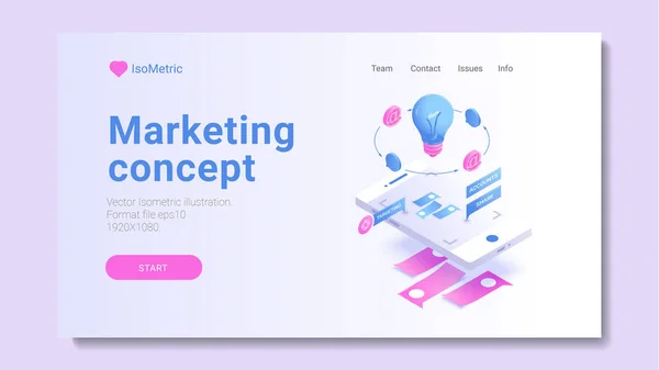 Design Concept Digital Marketing Advertising Online Platform Analysis Vector Illustrations — Stock Vector