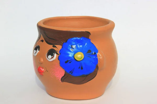 Clay Pot Applique — Stock Photo, Image