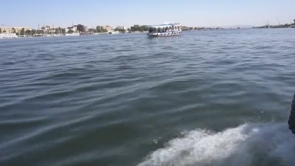 Viaje Barco Por Río Nilo Egipto — Vídeo de stock