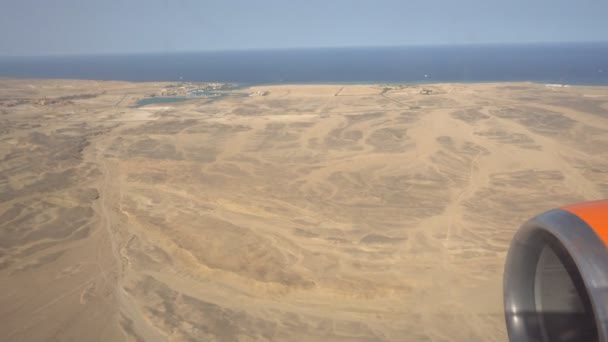 Полет Над Берегом Красного Моря Египта — стоковое видео