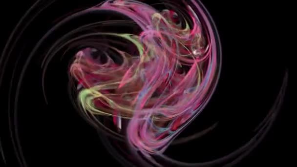 Fond de mouvement abstrait, ondes d'énergie et la foudre boucle transparente capable . — Video