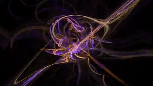 Абстрактний рух фону, енергетичні хвилі та безшовна петля блискавки . — стокове відео