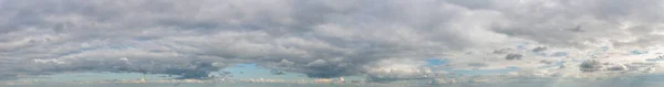 Fantastic Dark Thunderclouds Natural Sky Composition Wide Panorama — Stock Photo, Image