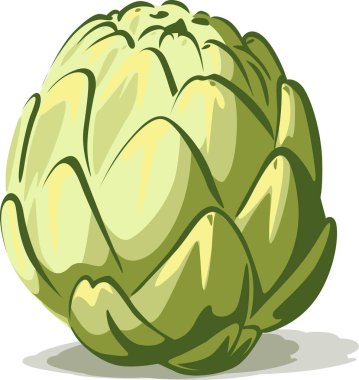 Beyaz arka plan üzerinde izole yeşil enginar